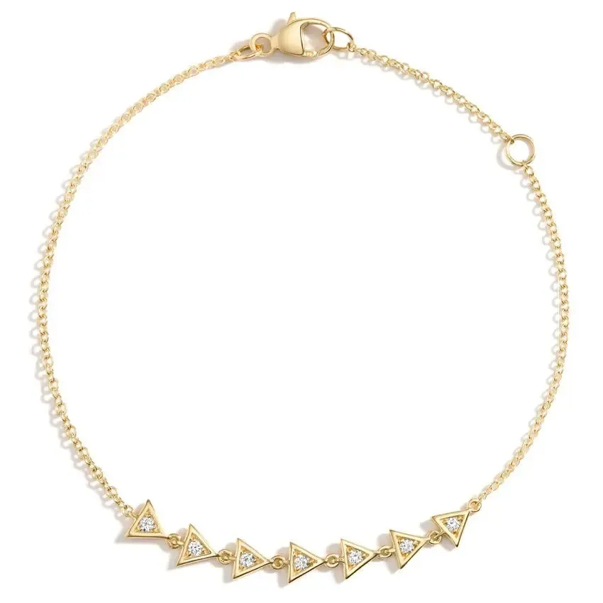 0.10CTW Diamond Triangle Shape Bracelet