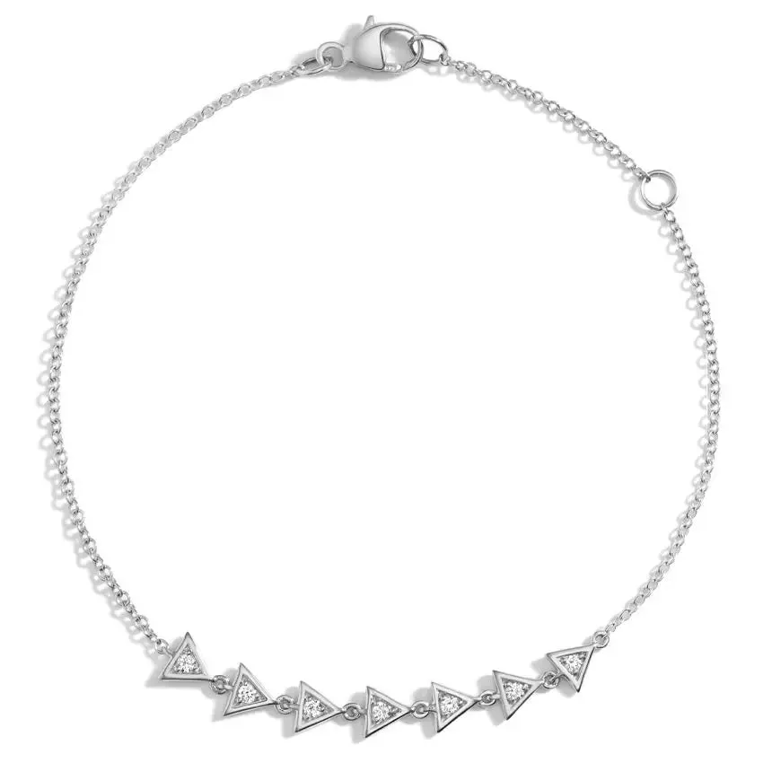 0.10CTW Diamond Triangle Shape Bracelet