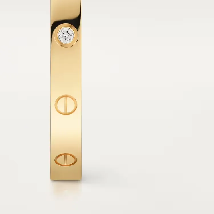 0.10CTW Minus Design Open Bangle Bracelet