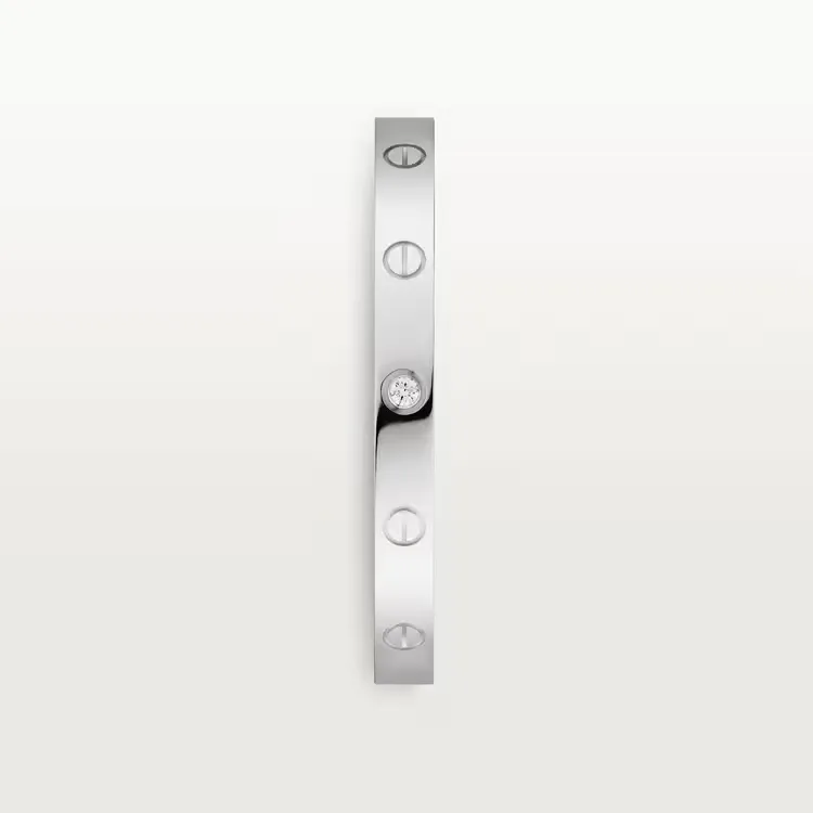 0.10CTW Minus Design Open Bangle Bracelet