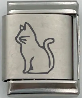 13mm Laser Engraved Charm - Cat