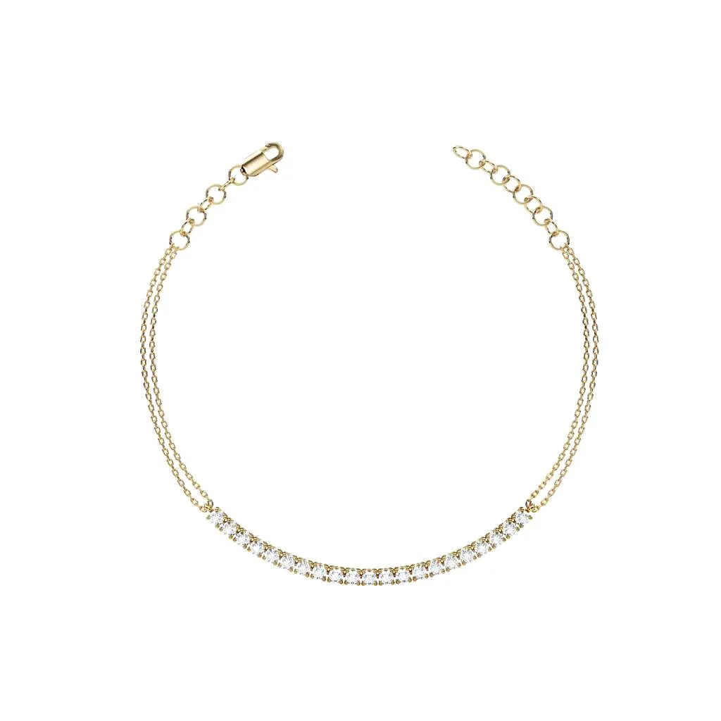 14k Half Tennis Bracelet