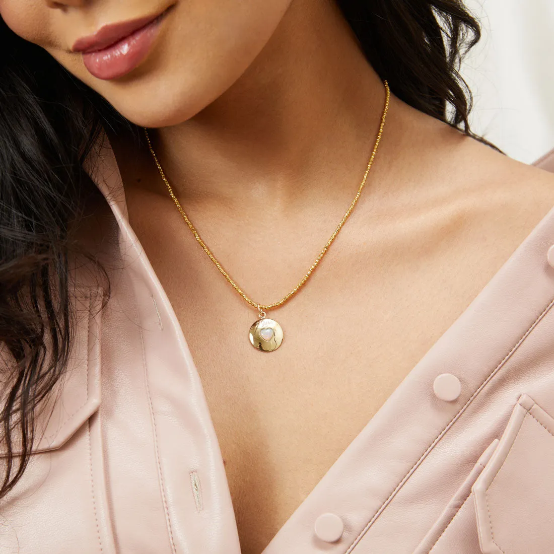 14K Mooncut Necklace