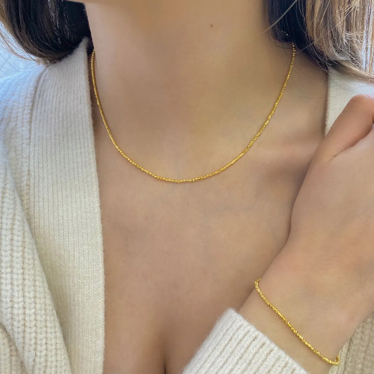 14K Mooncut Necklace