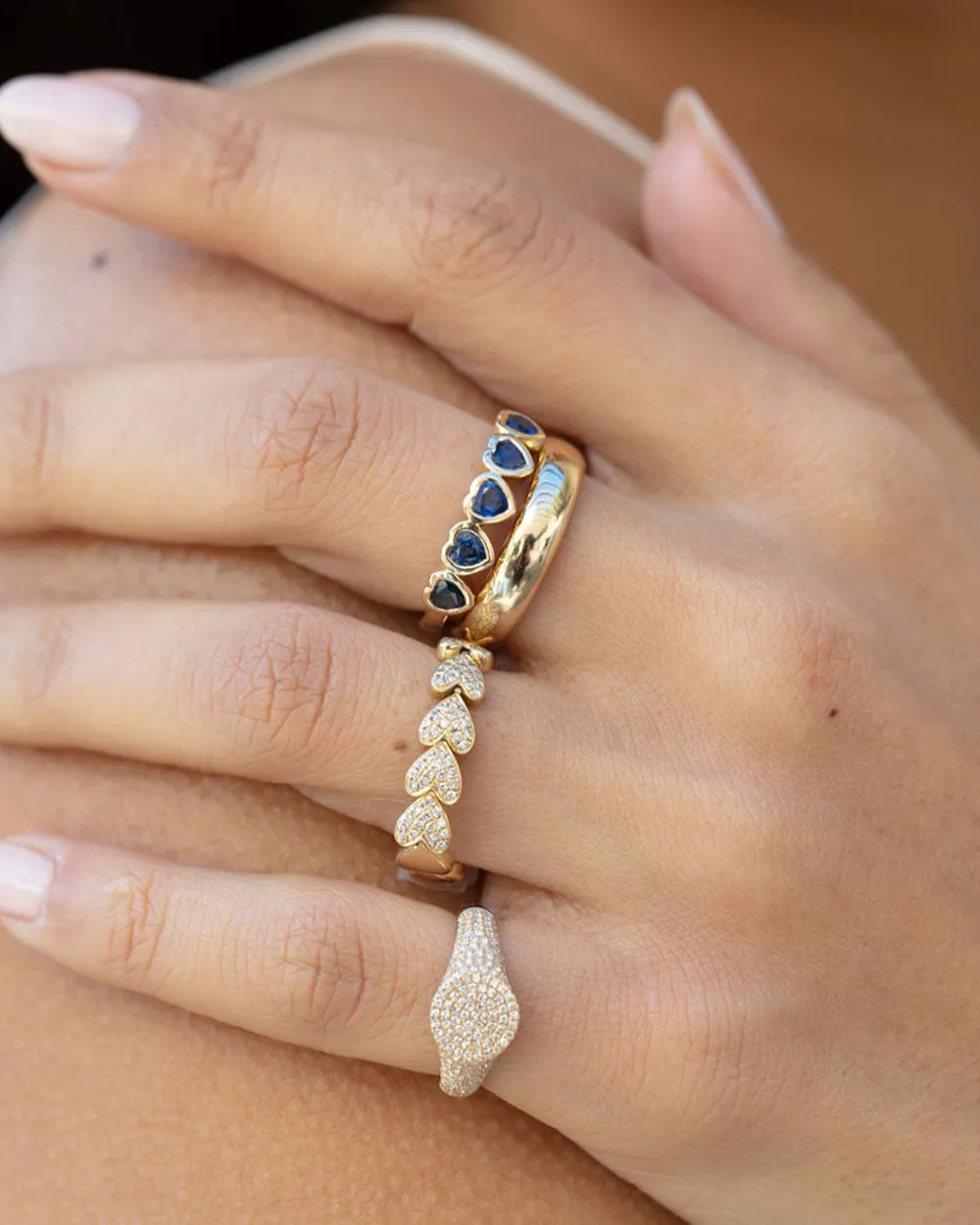 14k Yellow Gold Bubble Ring