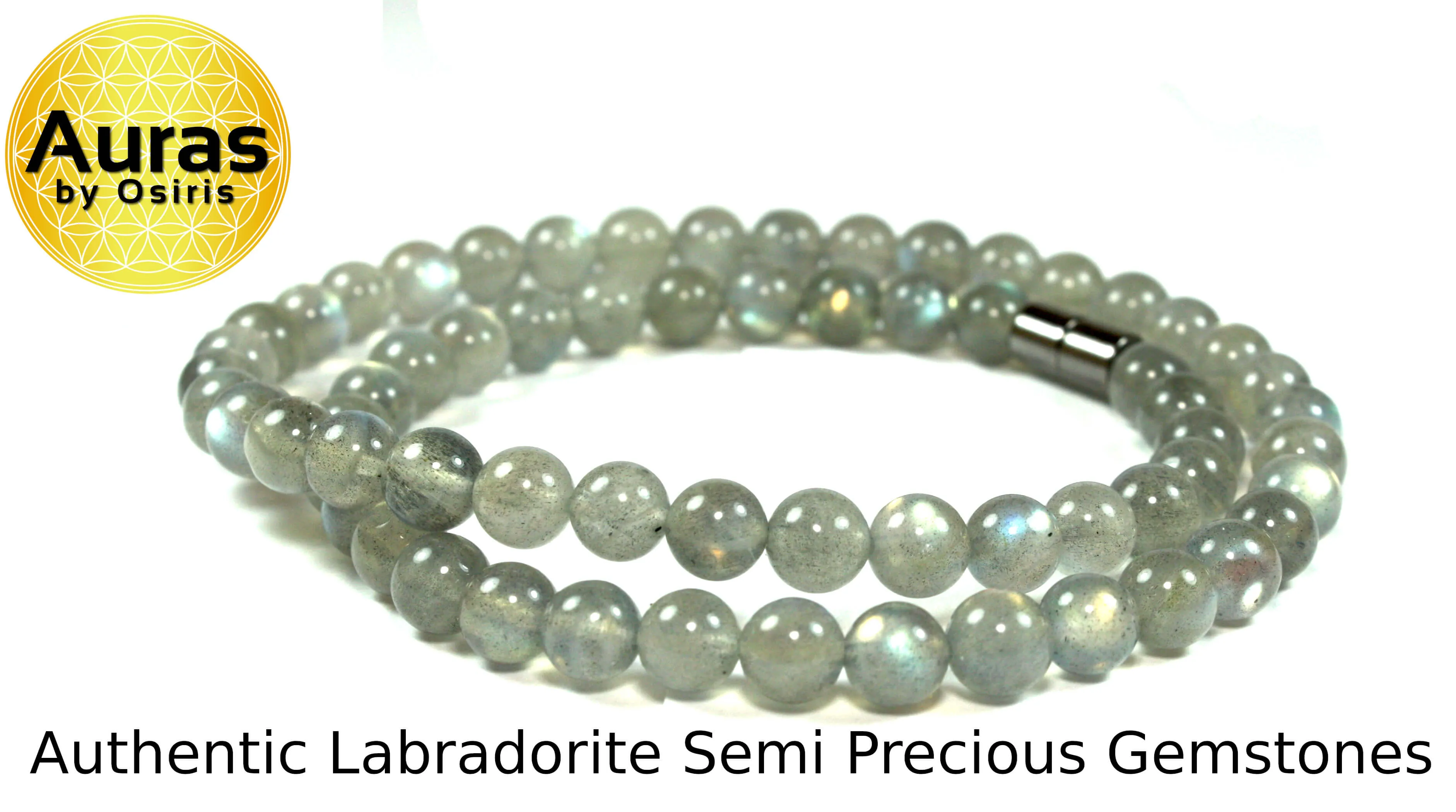 19 inch Labradorite Necklace 8mm