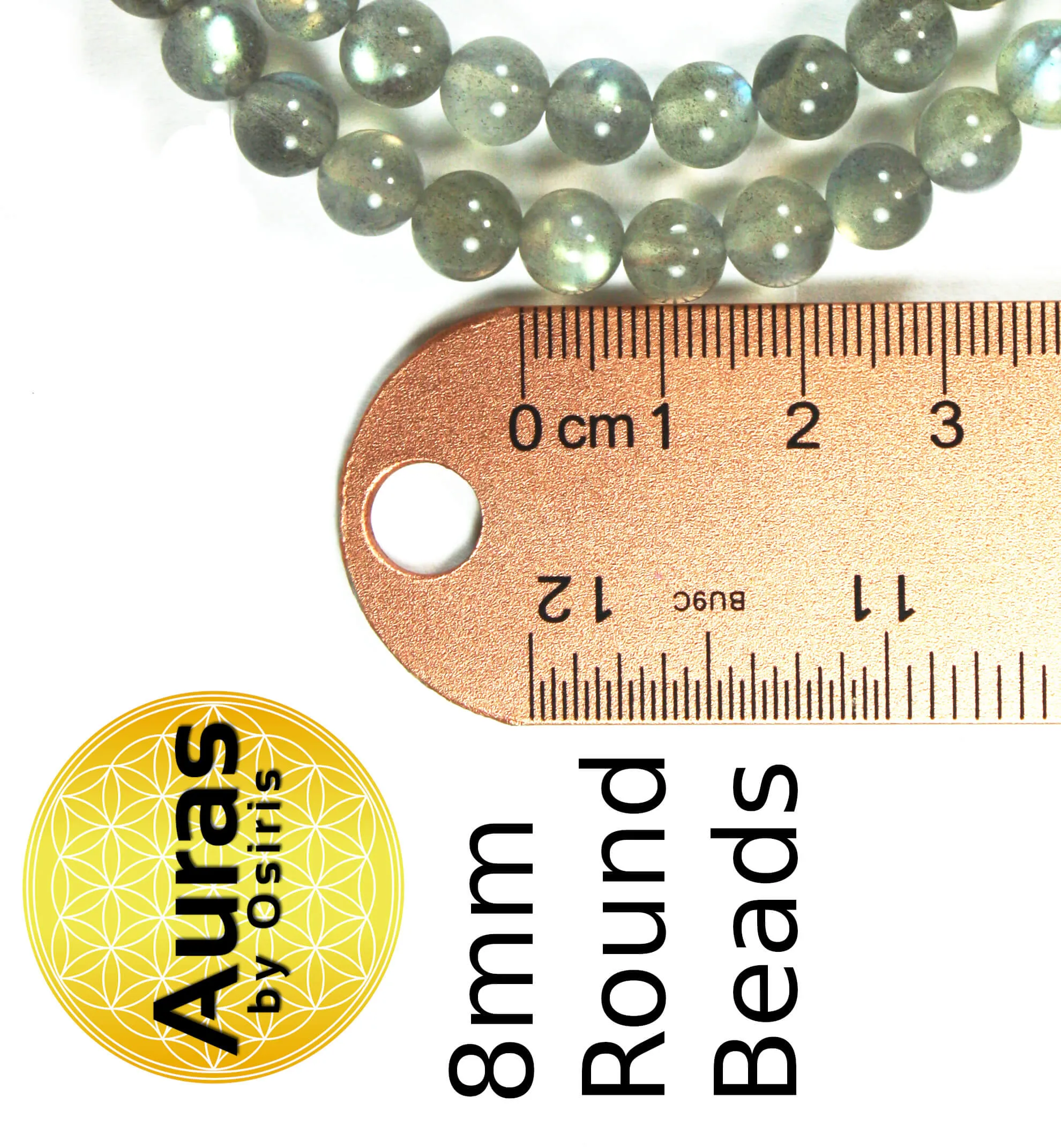 19 inch Labradorite Necklace 8mm