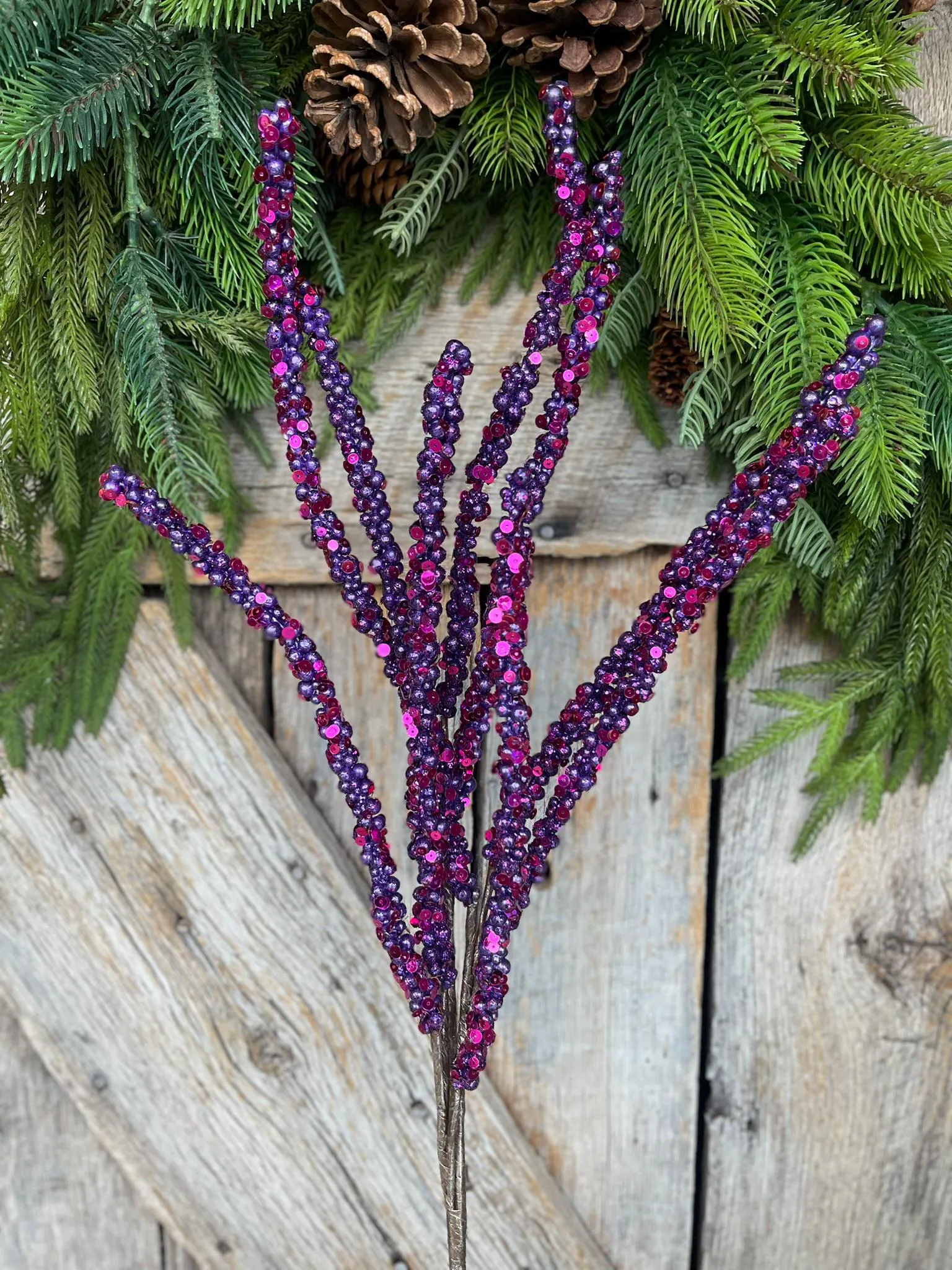32" Purple Wicked Willow Spray, Farrisilk Purple Spray