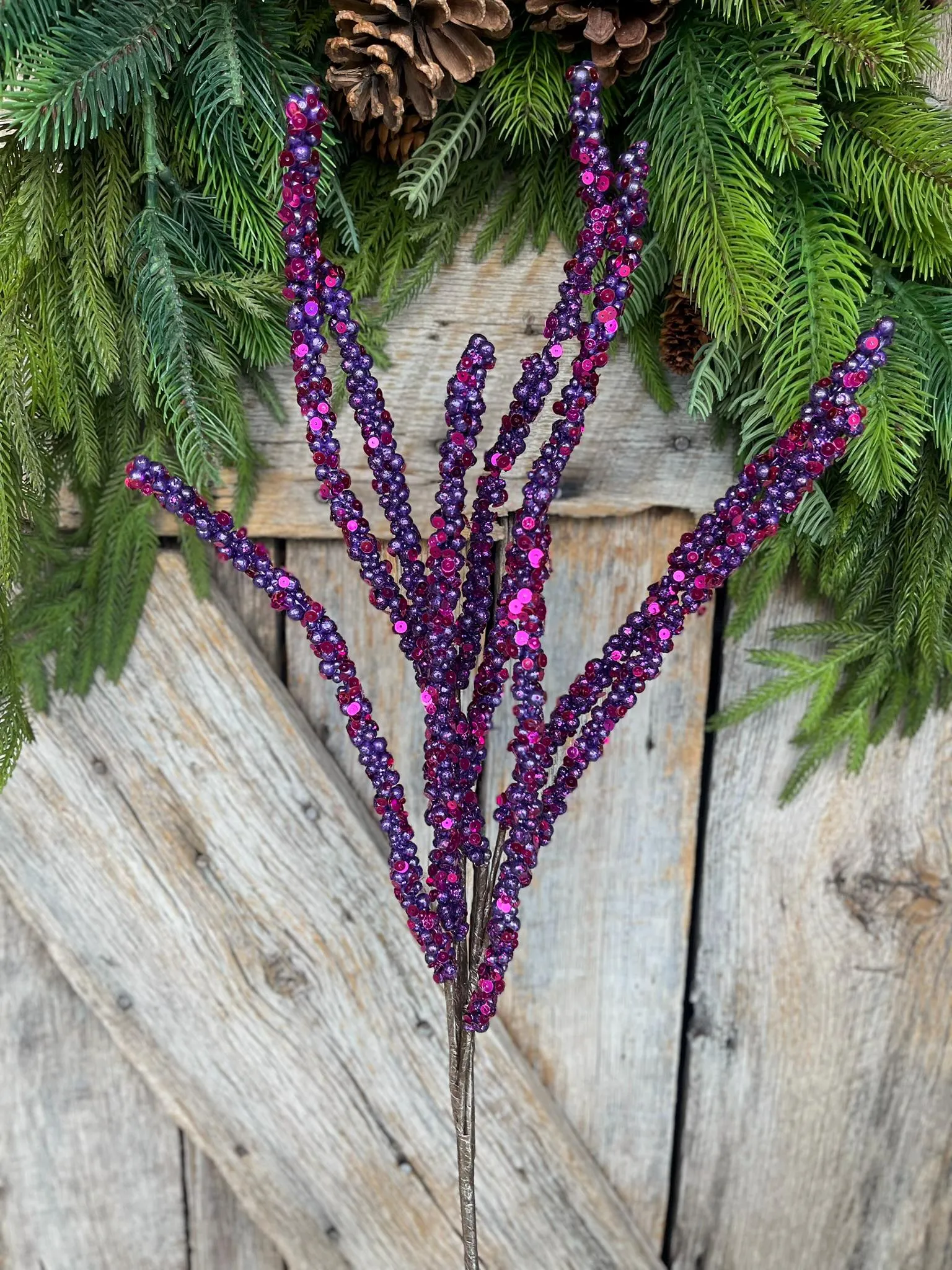 32" Purple Wicked Willow Spray, Farrisilk Purple Spray