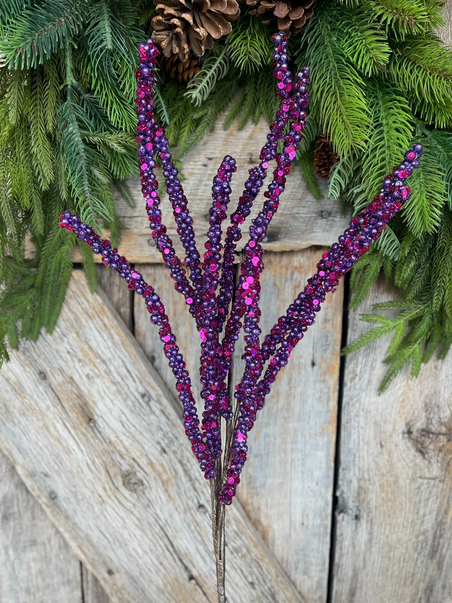 32" Purple Wicked Willow Spray, Farrisilk Purple Spray
