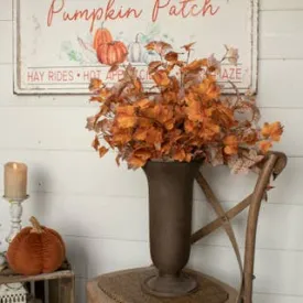 35" APRICOT MAPLE LEAVES BUSH