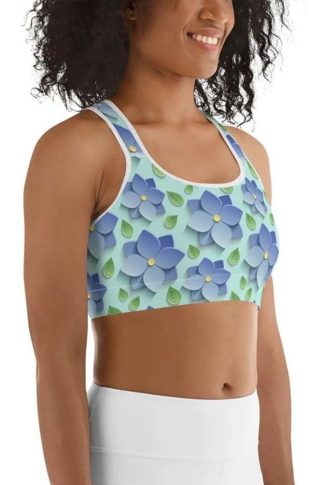3D Floral Sports Bra