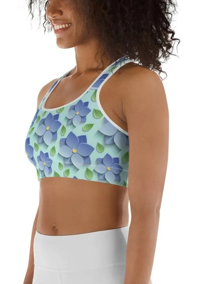 3D Floral Sports Bra
