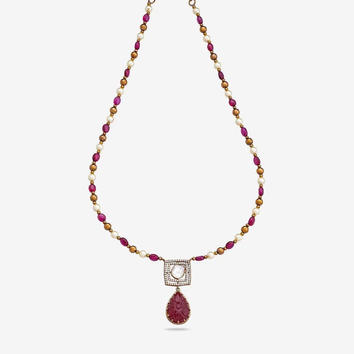 92.5 Silver Zircon Necklace 163679