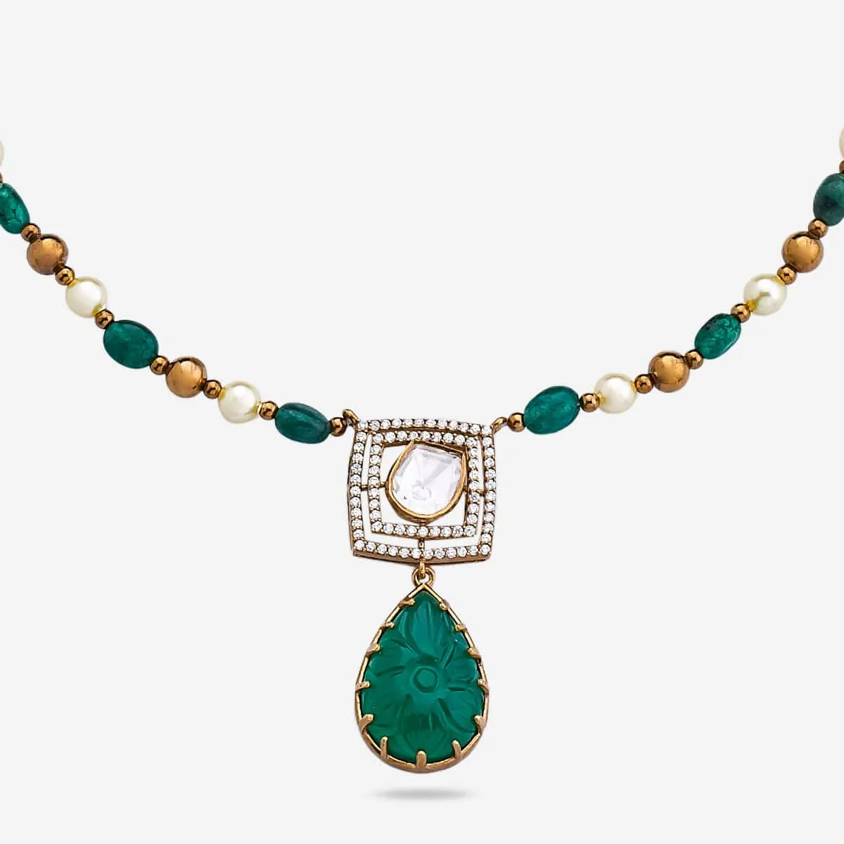92.5 Silver Zircon Necklace 163679