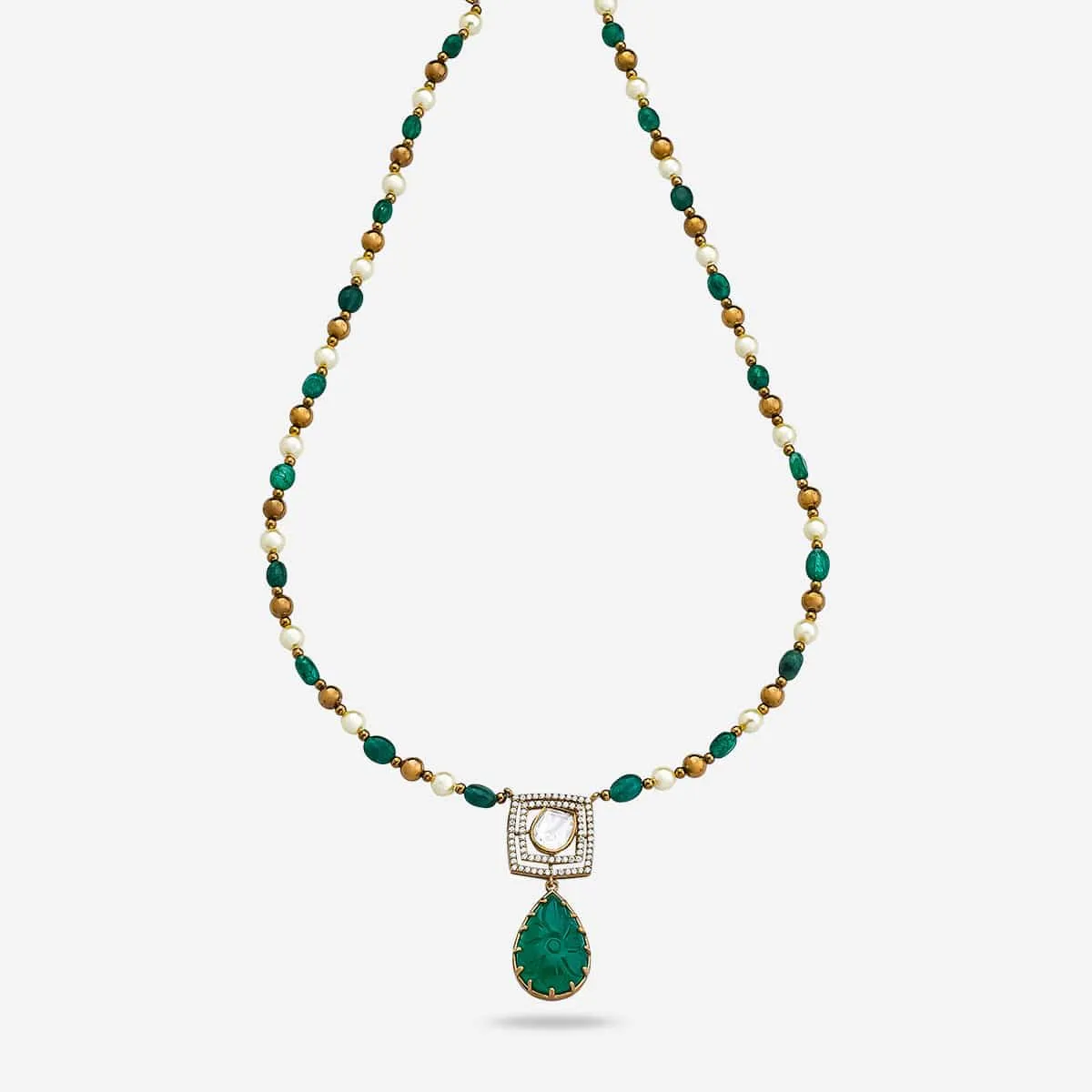 92.5 Silver Zircon Necklace 163679