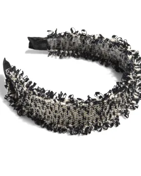Alexa Boucle Fabric Headband | White / Black