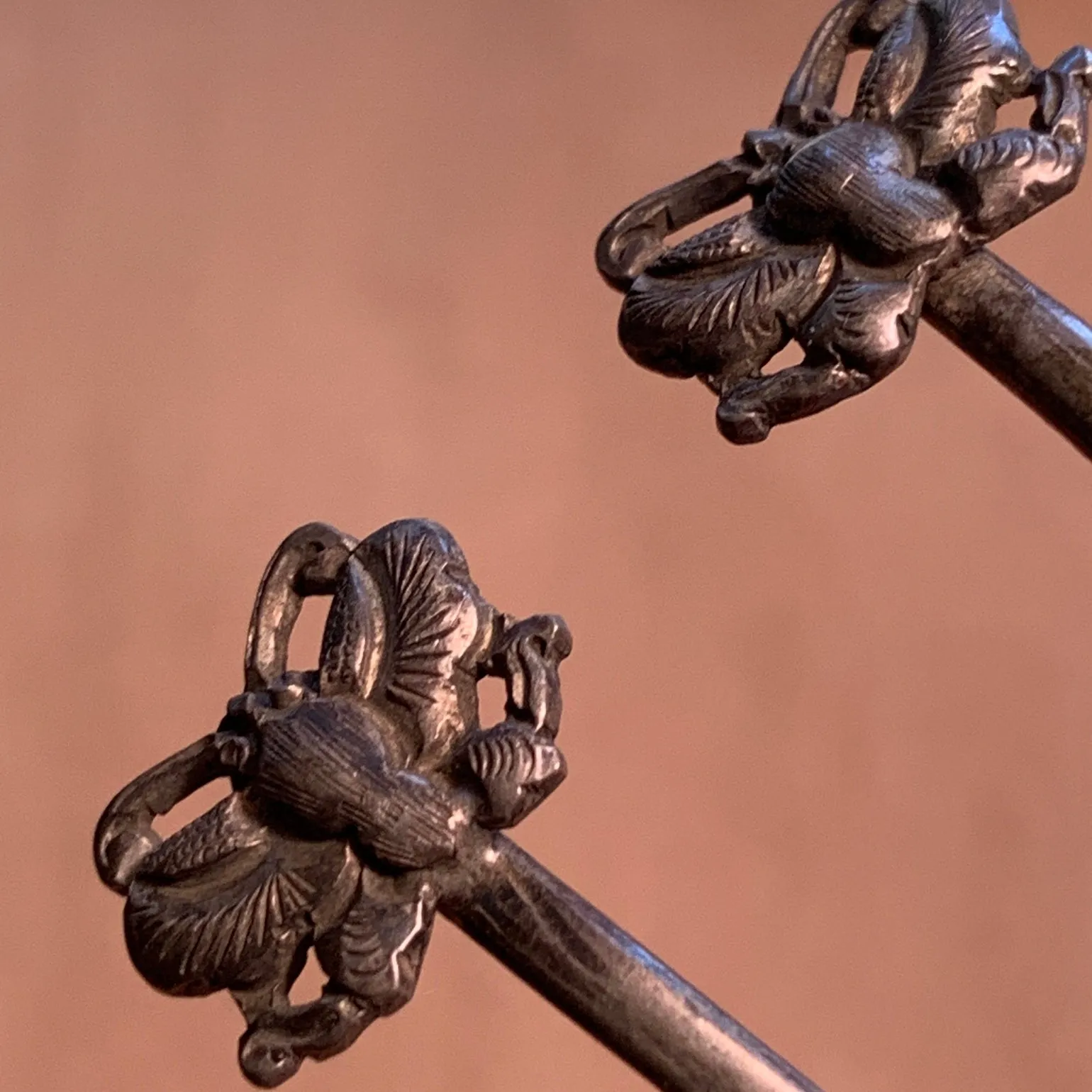 Antique Chinese Hair Pin, Silver