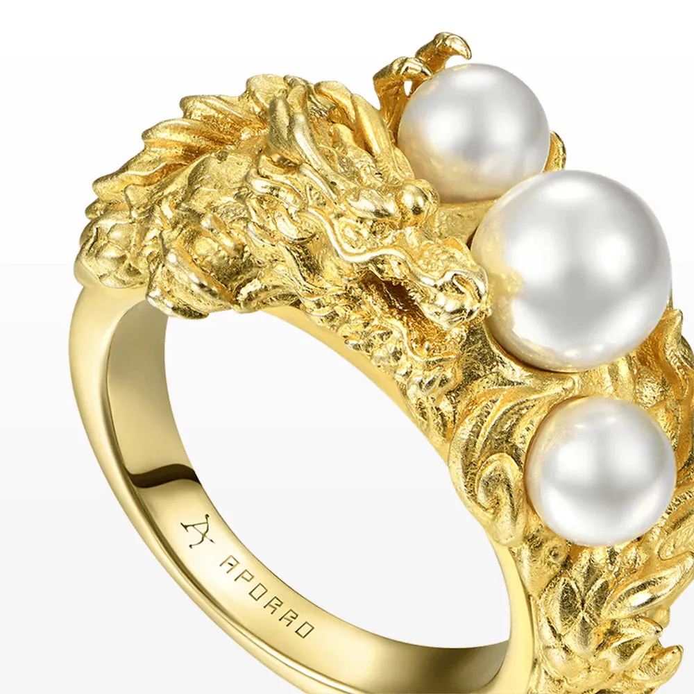 Aporro WONG Dragon Pearl Ring