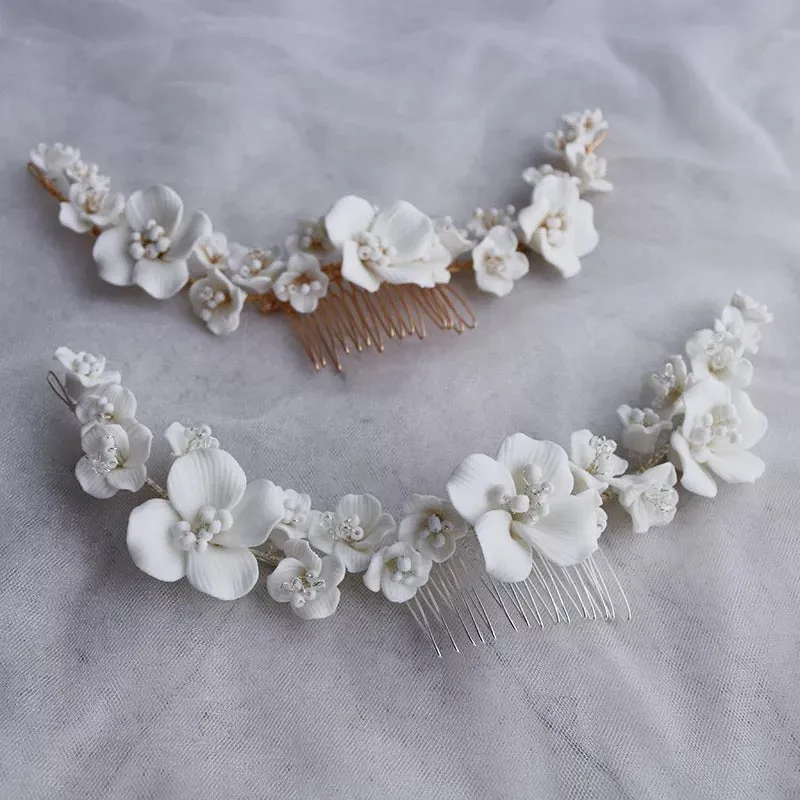 Aveira Ceramic Floral Hair Comb