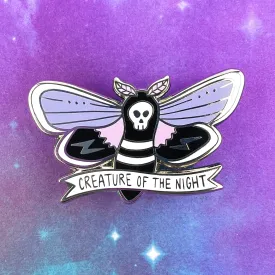 BAND OF WEIRDOS CREATURE OF THE NIGHT MOTH ENAMEL PIN