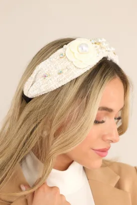 Beauty In Everyday Ivory Tweed Headband
