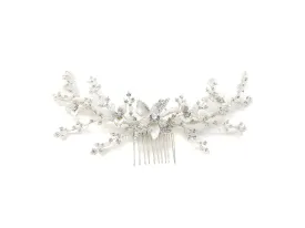 Bianca - Floral Design Crystal Bridal Comb