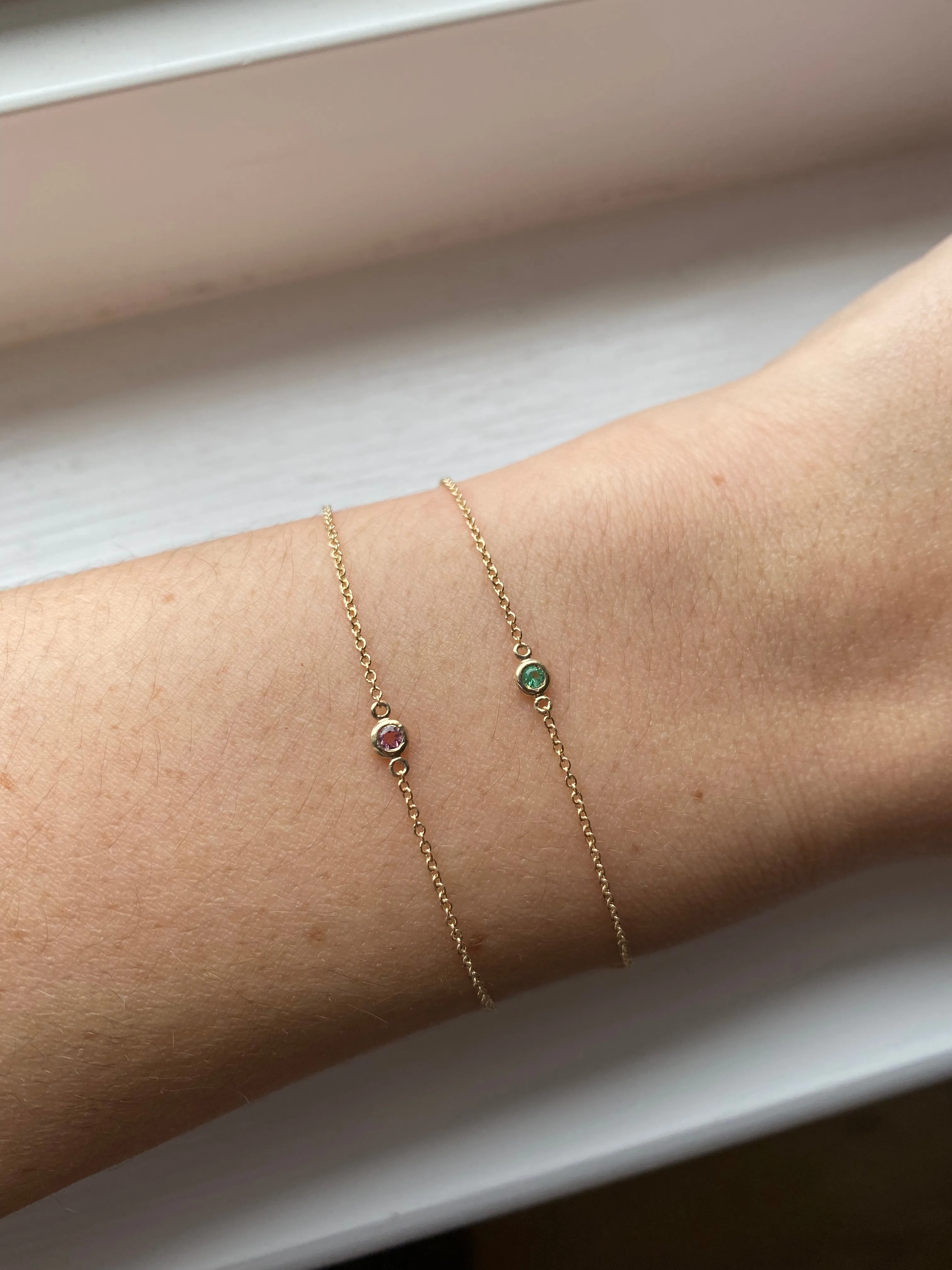Birthstone Bezel Bracelet