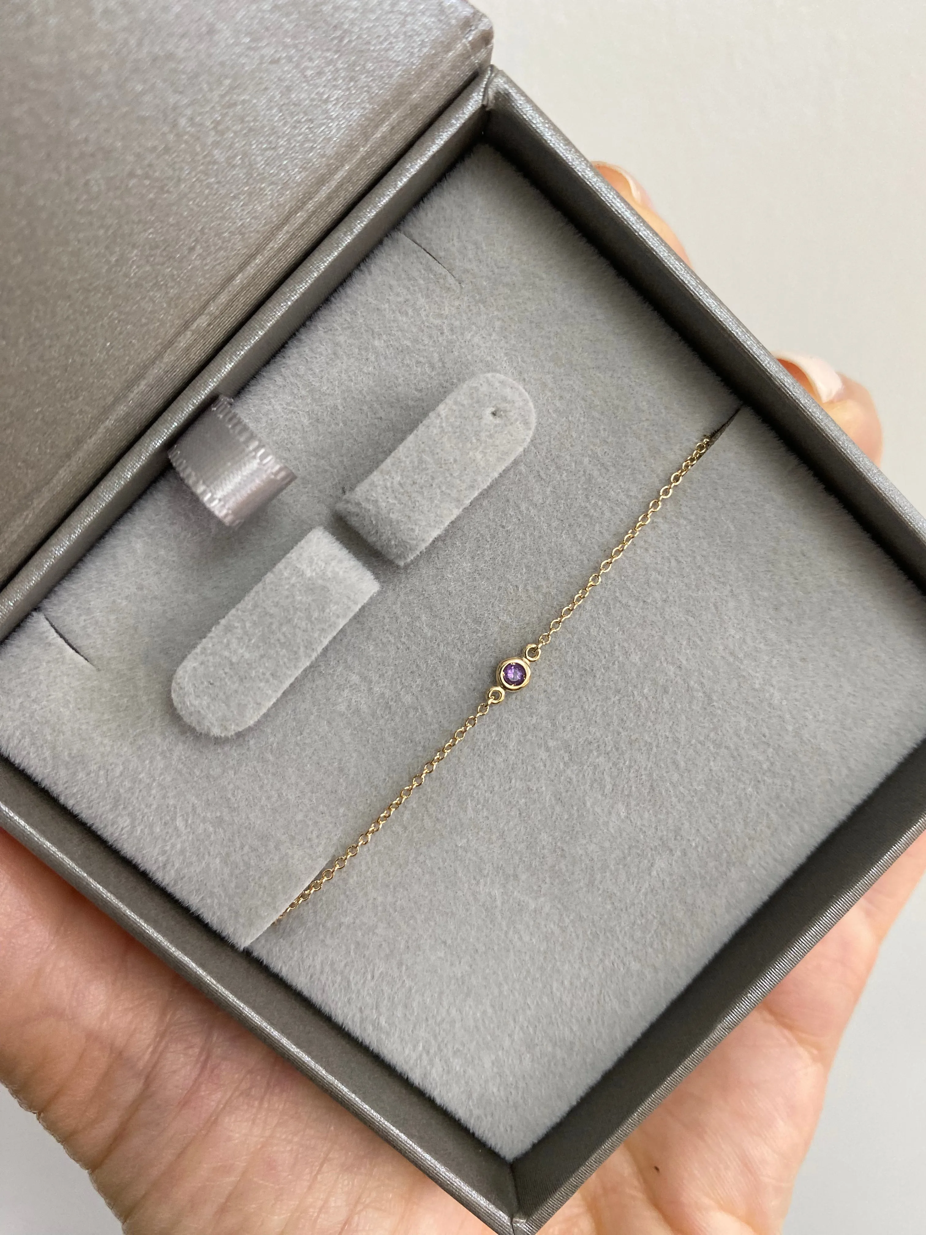 Birthstone Bezel Bracelet