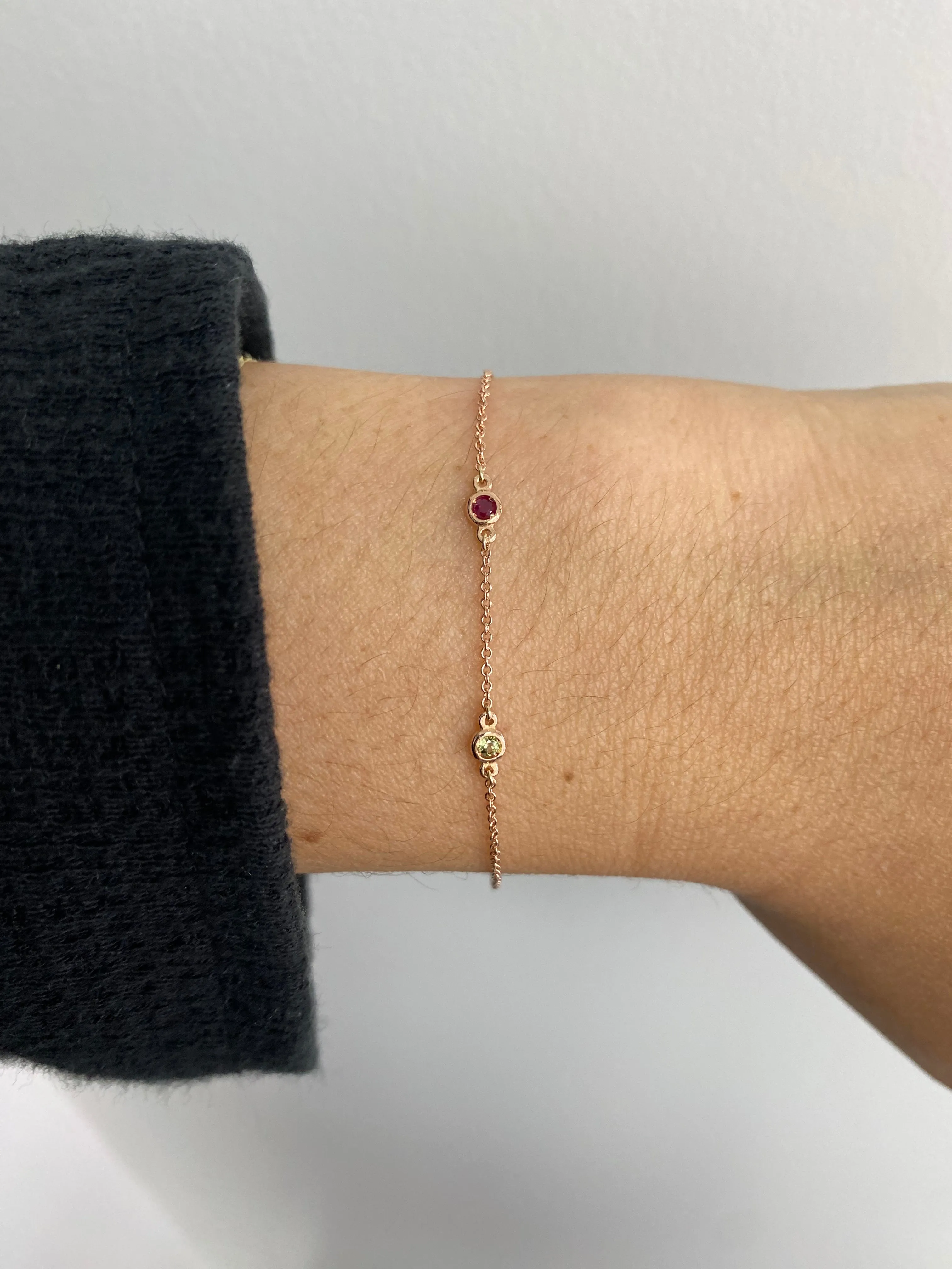 Birthstone Bezel Bracelet