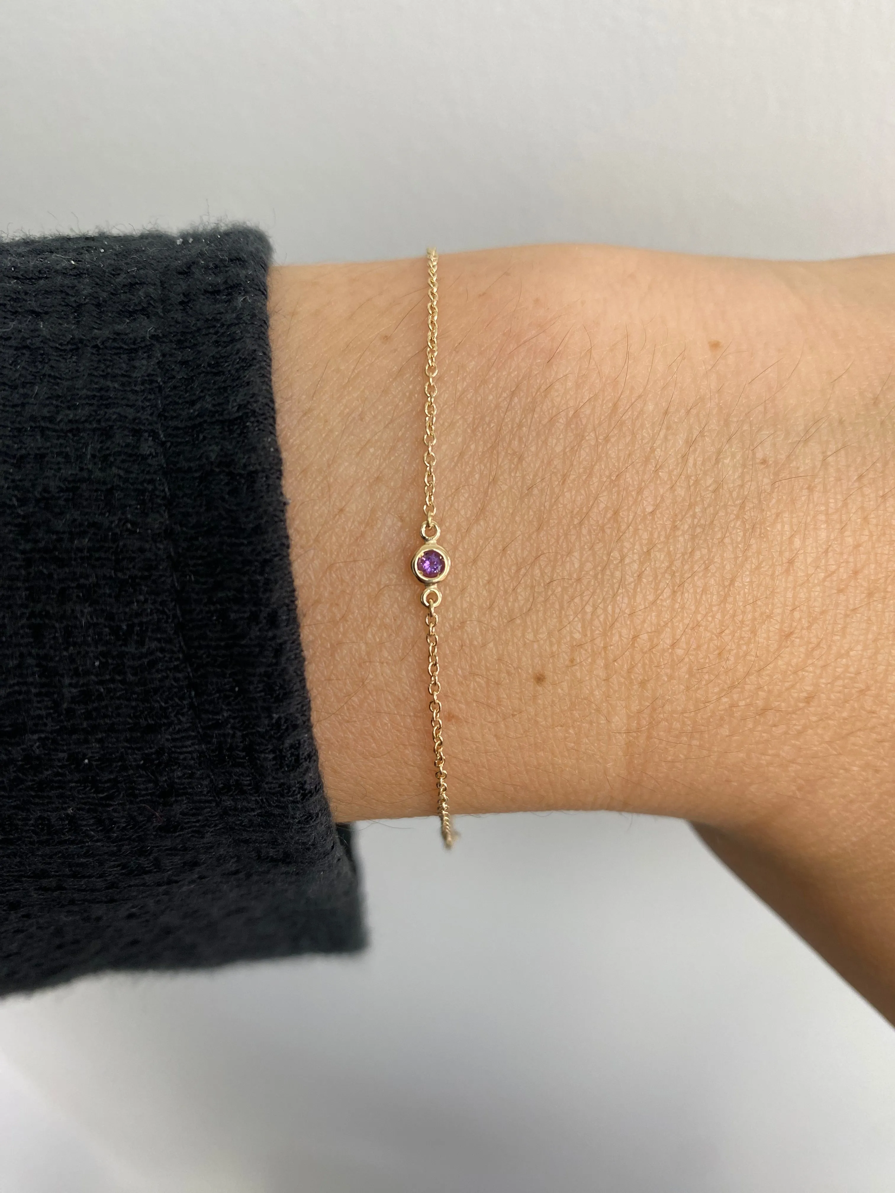 Birthstone Bezel Bracelet