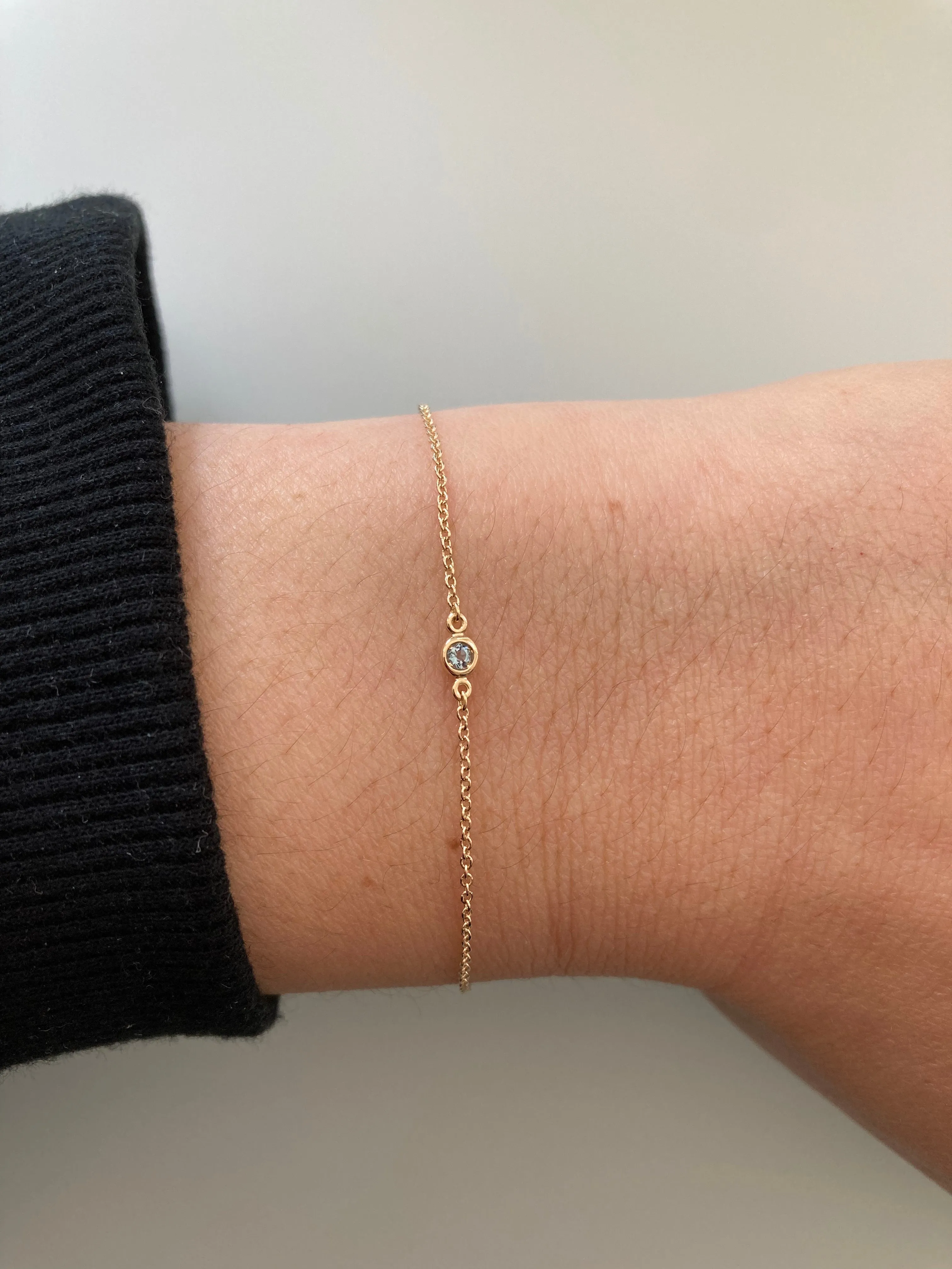 Birthstone Bezel Bracelet
