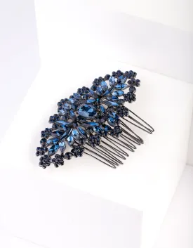 Blue Crystal Bridal Hair Comb