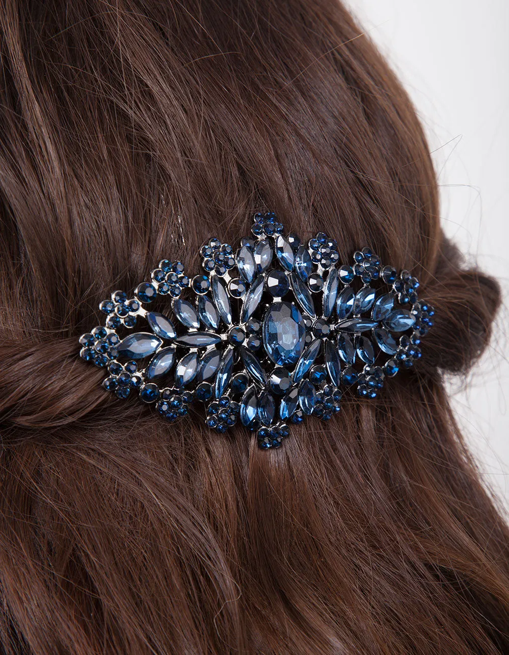 Blue Crystal Bridal Hair Comb