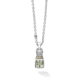 Caviar Color Prasiolite Pendant Necklace