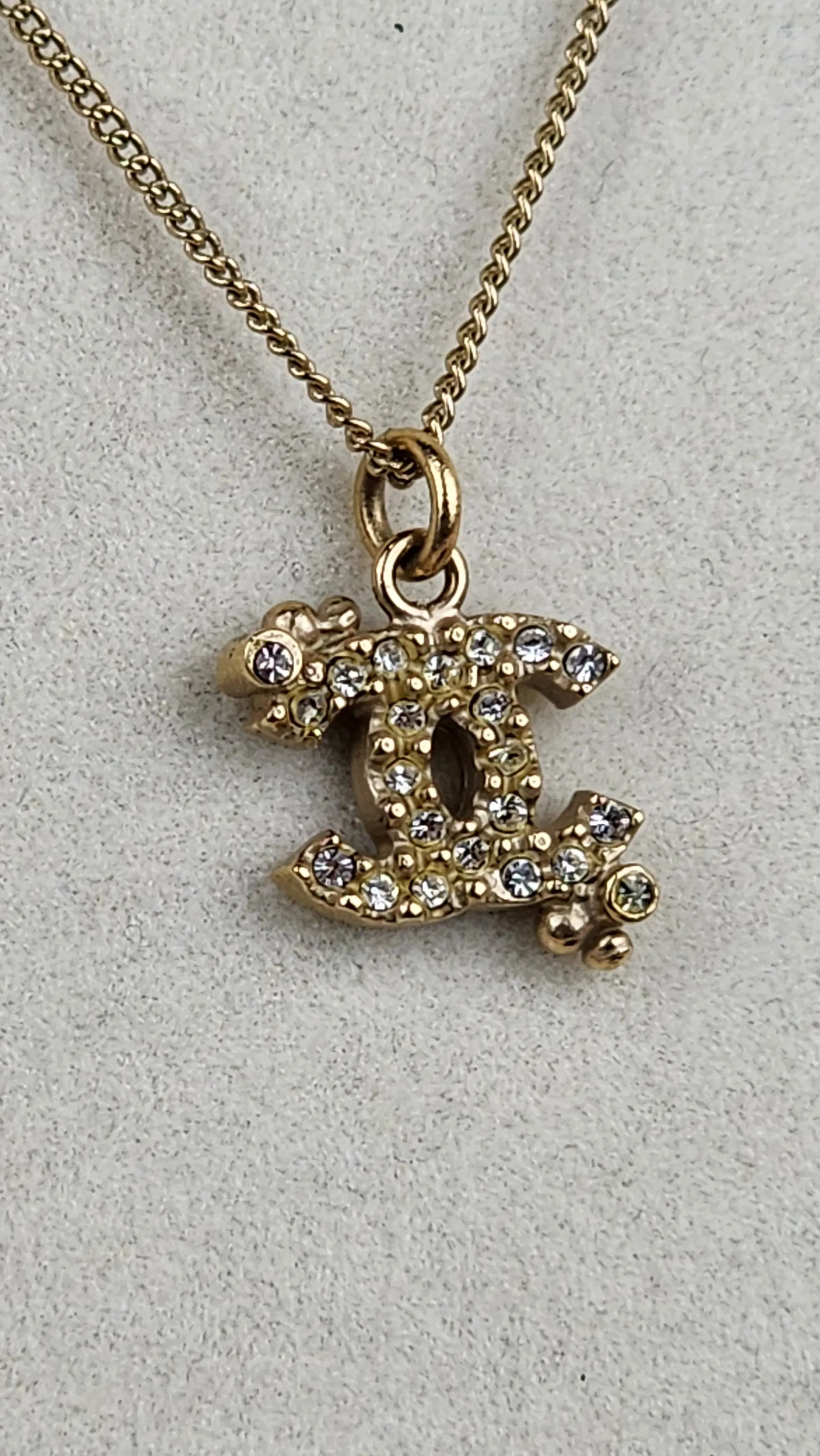 Chanel Coco Mark Necklace Gold Color - 858
