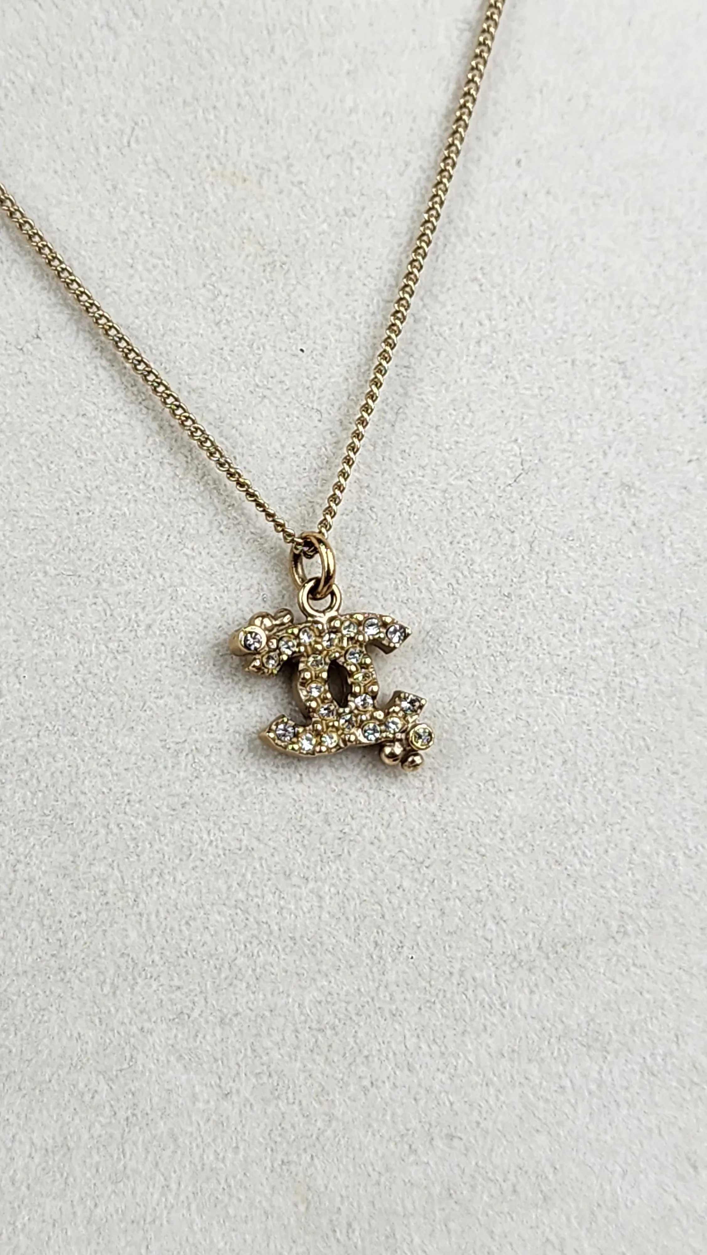 Chanel Coco Mark Necklace Gold Color - 858