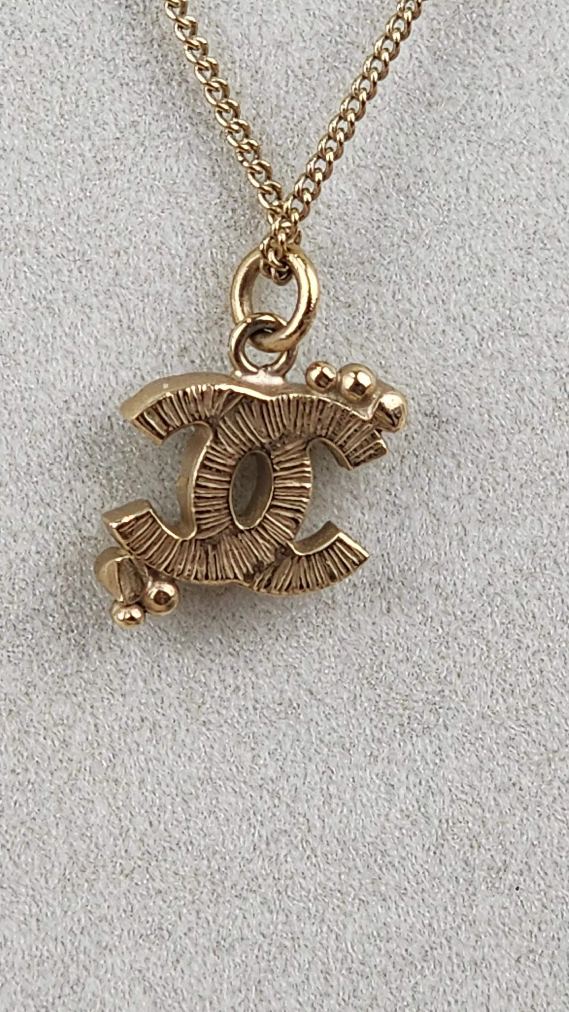 Chanel Coco Mark Necklace Gold Color - 858