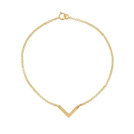 Chevron Bracelet in Gold