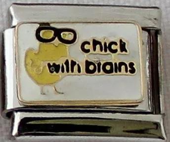 Chick with Brains 9mm Charm