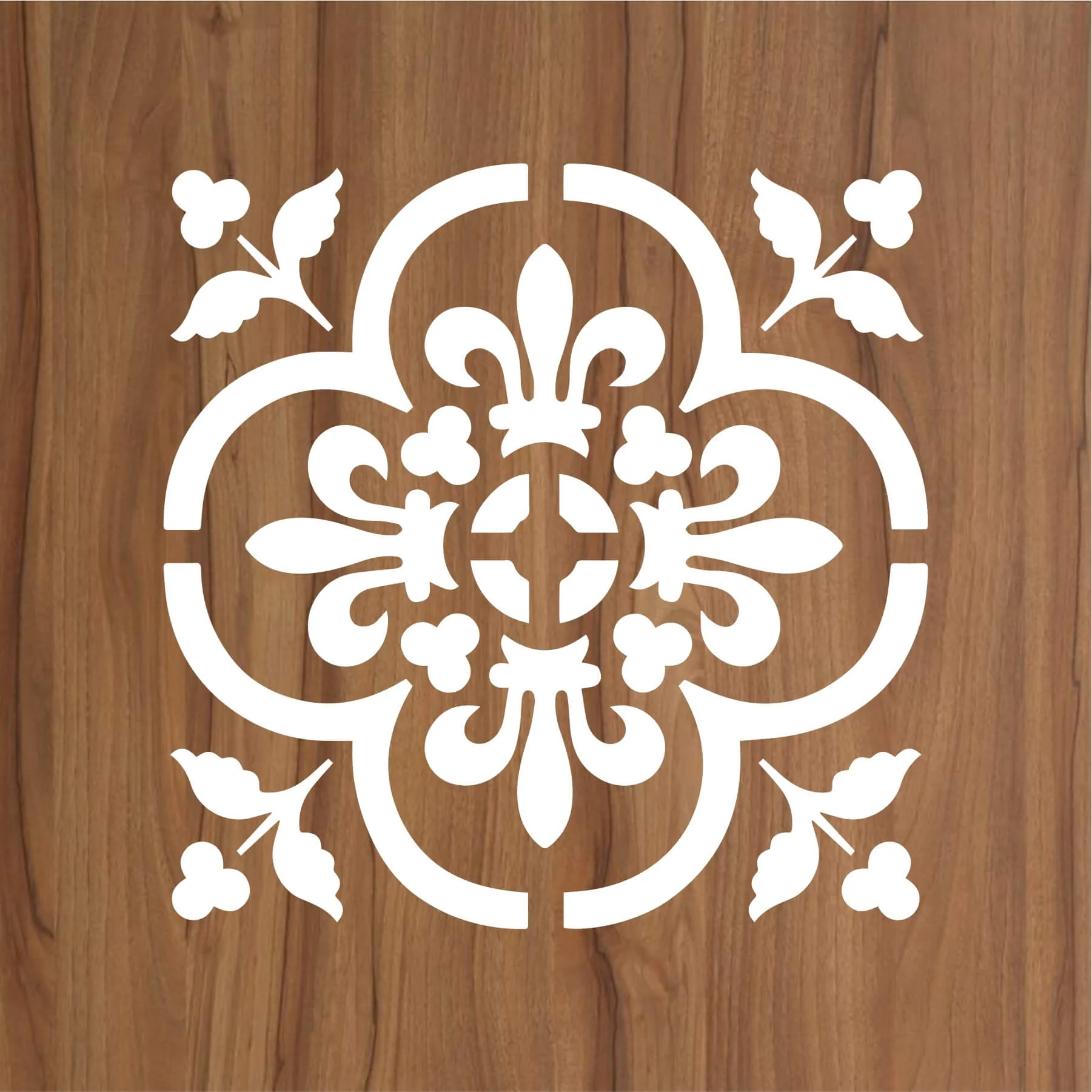 Damask Motif Reusable Stencil For Canvas And Wall Painting.ID#235