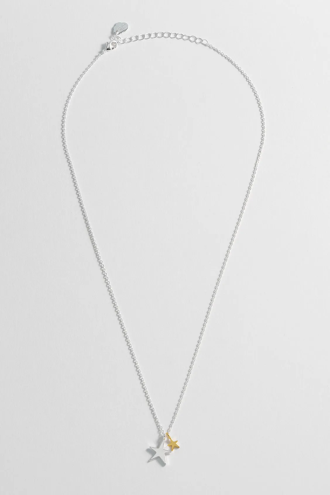 Double Hand Drawn Star Necklace