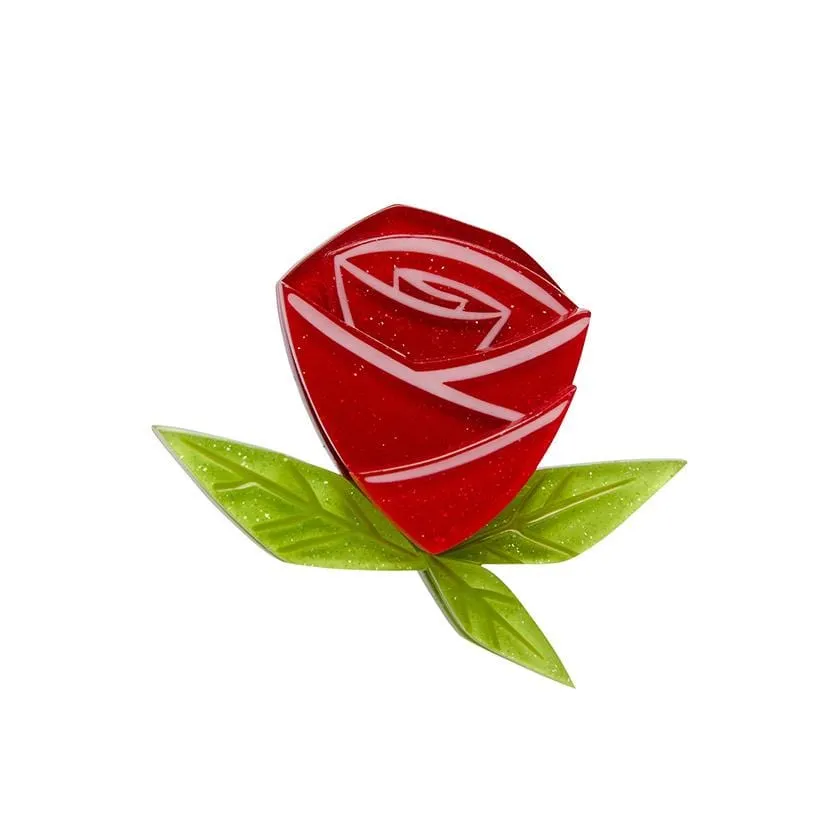 Erstwilder Brooch Painted Rose Mini
