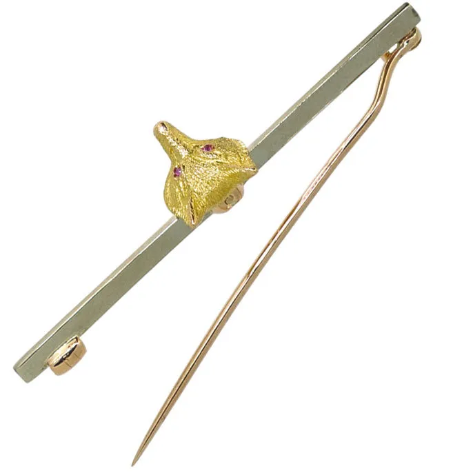 Fox Head Brooch