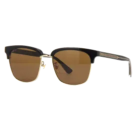 GG0382S 002 56 Black Frame Brown Lens