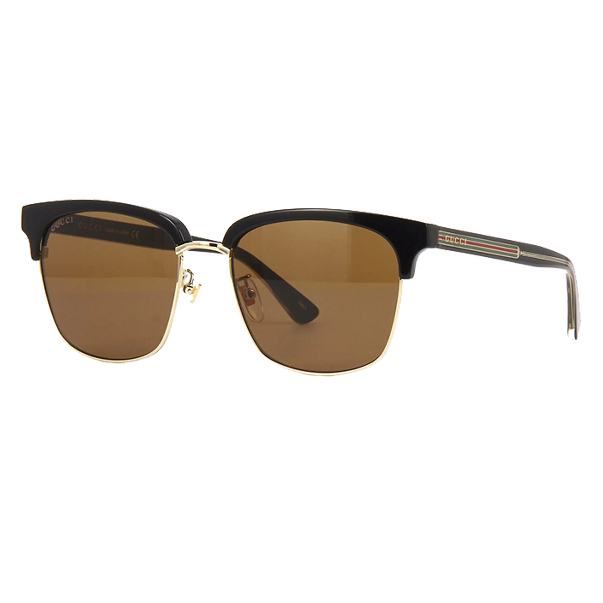 GG0382S 002 56 Black Frame Brown Lens