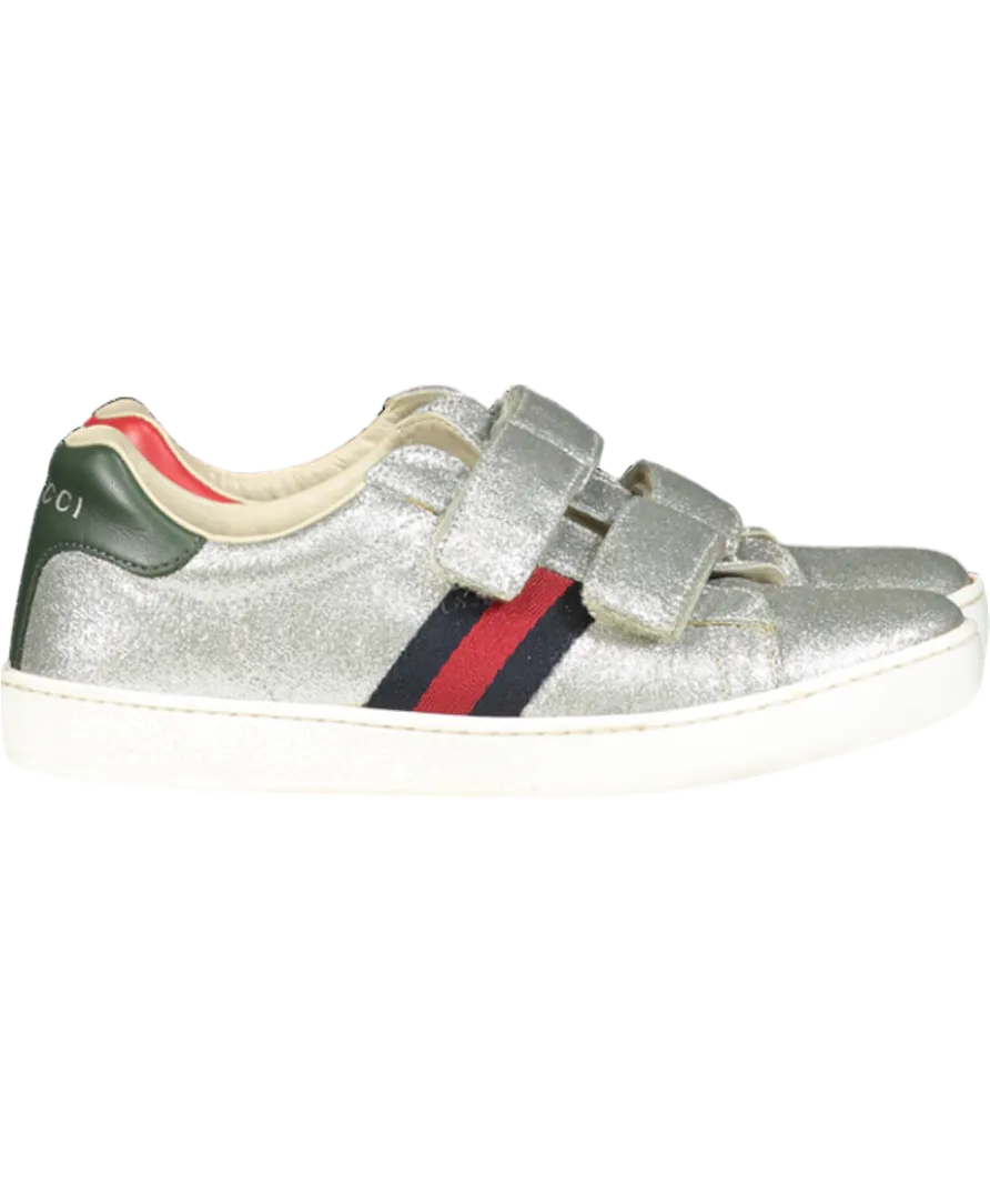 GUCCI Ace Metallic Sneakers UK 1 EU 33 👼