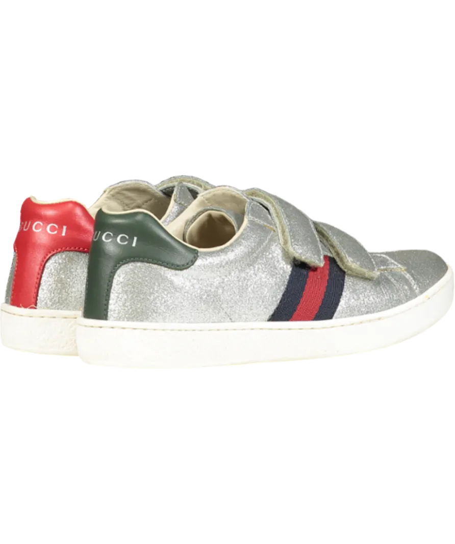 GUCCI Ace Metallic Sneakers UK 1 EU 33 👼