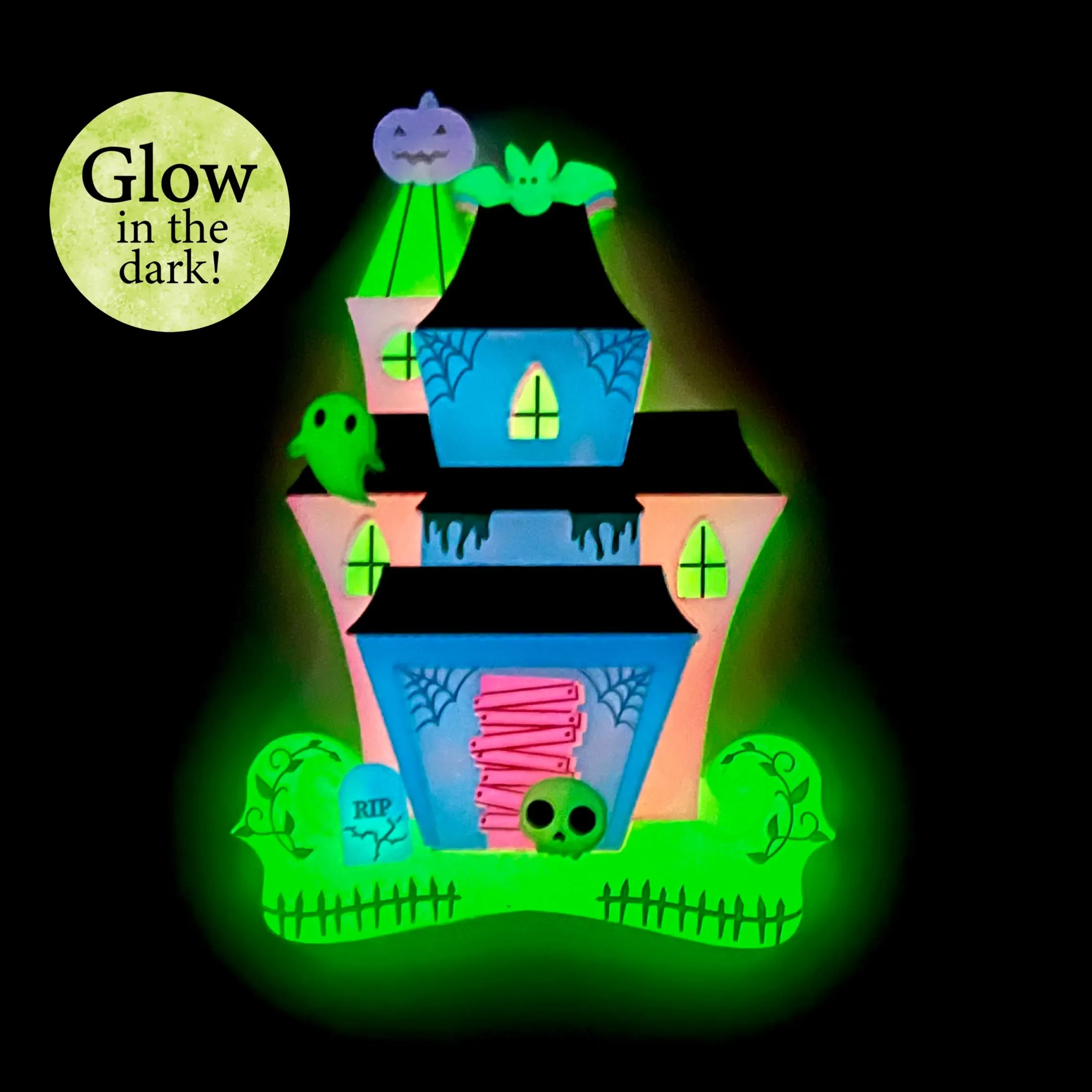 Haunted House Brooch (Glow in the Dark!)