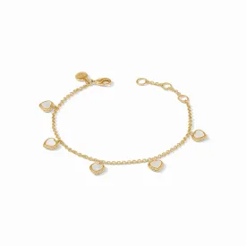 Heart Pearl Delicate Charm Bracelet